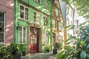 Federal State Prints: Traditional cafe in the historic Schnoor district, Bremen, Germany