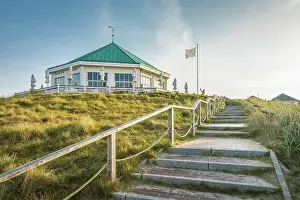Beach Chair Prints: Traditional Cafe Marienhoehe on the western beach of Norderney