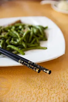 Plate Prints: Traditional Choptsticks and food, Zhangjiajie National Forest Park