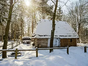 Open Air Museum Gallery: Traditional Countryside House, Lublin Open Air Museum, winter, Lublin Voivodeship, Poland