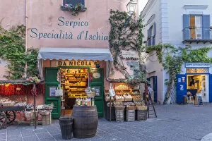 Typical Gallery: Traditional delicatessen shop in Forio, Ischia Island, Gulf of Naples, Campania, Italy