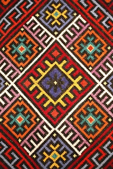 Western Ukraine Prints: Traditional embroidery, Zakarpattia Oblast, Transcarpathia, Ukraine