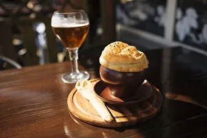 Tallinn Prints: Traditional Estonian soup with beer, Old Town, Tallinn, Estonia, Europe