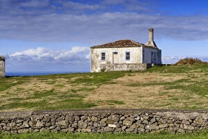 Traditional farm houses at Norte, Santa Maria island. Azores, Portugal