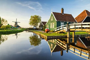 Canal Prints: Traditional Farm Houses, Zaanse Schans, Holland, Netherlands