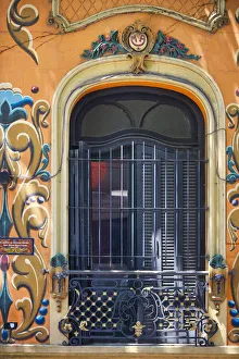 Images Dated 11th March 2022: Detail of traditional 'Fileteado Art'paintings on Jean Jaures street, Abasto, Buenos Aires