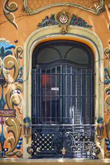 Street Art Prints: Detail of traditional Fileteado Art'paintings on Jean Jaures street