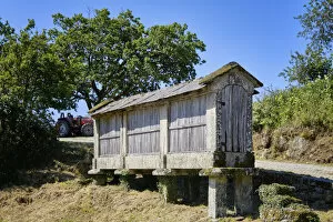 Barns Collection: A traditional granary (espigueiro) at Bobal, serra do Alvao. Tras os Montes, Portugal