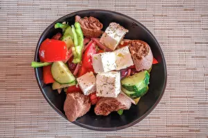 Dining Prints: Traditional Greek salad, Greece