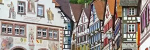 Images Dated 27th August 2014: Traditional Half Timbered buildings in Schiltachs Picturesque Medieval Altstad (Old Town)