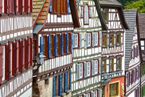 Traditional Half Timbered buildings in Schiltachs Picturesque Medieval Altstad (Old Town)