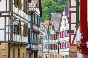 Swabia Prints: Traditional Half Timbered buildings in Schiltachs Picturesque Medieval Altstad (Old Town)