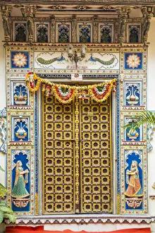 Traditional haveli (townhouse mansion) Udaipur, Rajasthan, India