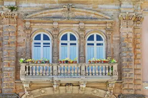 Historic Town Prints: Traditional house facade, Ragusa Ibla, Ragusa province, Sicily, Italy