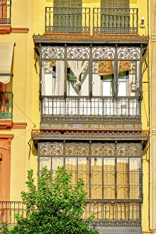 Andalusia Prints: Traditional house of Seville. Andalusia, Spain
