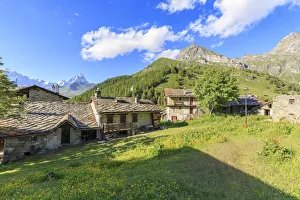 Traditional houses of Cheneil, Valtournanche, Aosta valley, Italy