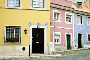 Traditional houses of Madragoa district. Lisbon, Portugal