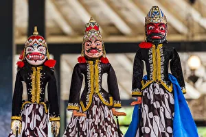 Traditional Indonesian Wayang Golek puppets, Kraton palace, Yogyakarta, Java, Indonesia