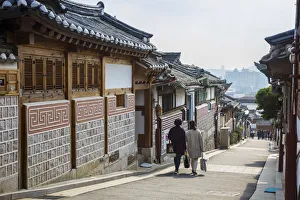 Traditional Korean houses in the Bukchon Hanok Village, Seoul, South Korea Traditional Korean houses in the Bukchon Hanok Village, Seoul, South Korea
