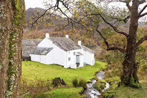 Lakeland Prints: Traditional Lakeland cottage in Buttermere, Lake District National Park, Cumbria, England