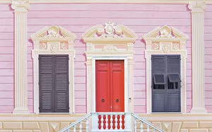 Traditional Ligurian house facade, Sestri Levante, Liguria, Italy