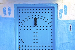 Morocco Prints: Traditional Moroccan Decorative Door, Rabat, Morocco, North Africa