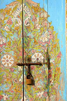 Images Dated 28th May 2015: Traditional Moroccan Decorative Door, Rabat, Morocco, North Africa