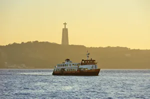 Images Dated 2nd December 2016: A traditional passenger boat (cacilheiro) crossing the Tagus river between Almada