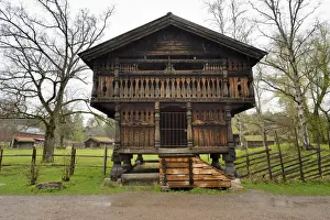 Traditional storehouse at the Norwegian Museum of Cultural History (Norsk Folkemuseum)