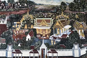 Images Dated 4th June 2020: Traditional Thai art in the Grand Palace, Bangkok, Thailand