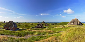 Sylt Prints: Traditional thatched houses, Hornum, Sylt, Schleswig Holstein, Germany