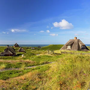 Sylt Prints: Traditional thatched houses, Hornum, Sylt, Schleswig Holstein, Germany