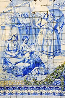 Images Dated 24th May 2011: Traditional tiles with rural scenes in Viseu. Portugal