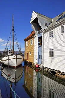 Bergen Prints: Traditional wharehouses of Sandviken, Bergen. Norway
