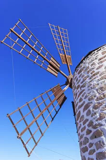 Traditional windmill, Fuerteventura, Canary Islands, Spain