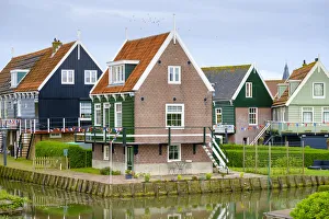 Customs Prints: Traditional wooden houses in Marken, North Holland, Netherlands