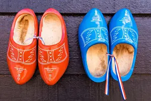 Shops Prints: Traditional wooden shoes aa or clogs aa in the Zaanse Schans museum, near Amsterdam