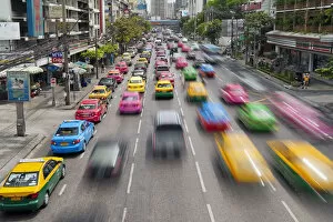 Images Dated 14th May 2010: Traffic congestion in Central Bangkok, Thailand