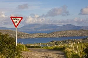 Traffic sign, Iveragh Peninsula, Ring of Kerry, Co. Kerry, Ireland
