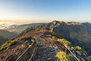 Achada Do Teixeira Gallery: The trail from the top of Pico Ruivo with Pico do Areeiro in the background