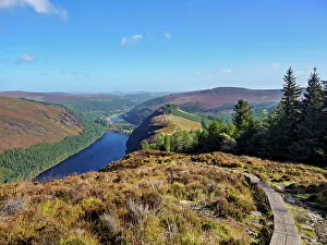Images Dated 31st March 2023: Trail through The Spinc around The Upper Lake, Glendalough, County Wicklow, Ireland