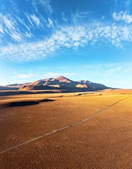 High Altitude Prints: Trail through vast high desert, Puna, Argentina