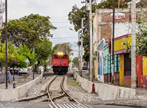 Images Dated 9th October 2018: Train arriving at Railway Station in Riobamba, Chimborazo Province, Ecuador
