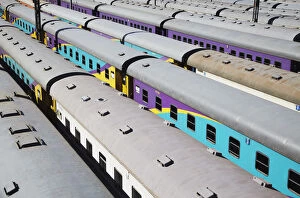 Images Dated 28th September 2010: Train carriages at Park Station, Johannesburg, Gauteng, South Africa