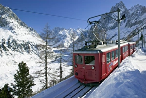 Haute Savoie Gallery: Train du Montenvers by Mer de Glace, Chamonix, Haute Savoie, France
