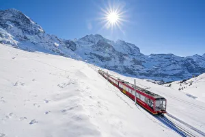 Train to Jungfraujoch, Kleine Scheidegg, Berner Oberland, canton of Bern, Switzerland
