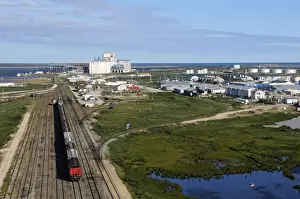 Train near Churchill, Hudson Bay, Manitoba, Canada