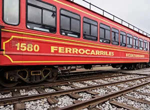 Coach Prints: Train at Railway Station in Riobamba, Chimborazo Province, Ecuador