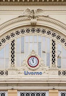 Train Station, detailed view, Livorno, Tuscany, Italy