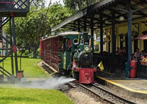 Train Station in Parque de la Amistad, Friendship Park, Santiago de Surco District